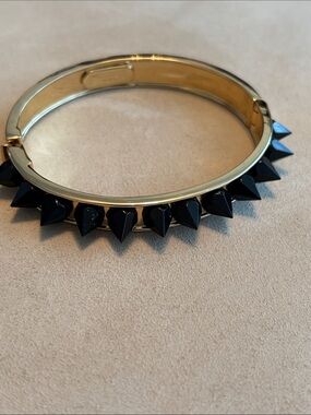 Women's  Bracelet with Black Onyx spikes